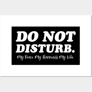 Do Not Disturb, my peace, my vibe. Funny Quote Posters and Art